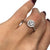 *Aria* 14K White Gold Engagement Ring w/ SI Diamonds Center Stone 0.48CT I1 + 0.13 SI